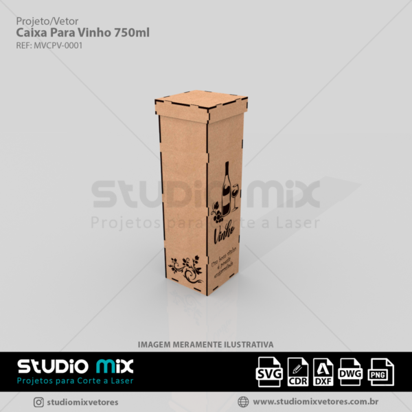 caixa para vinho, caixa para vinho em mdf, projeto para corte a laser. vetor cnc