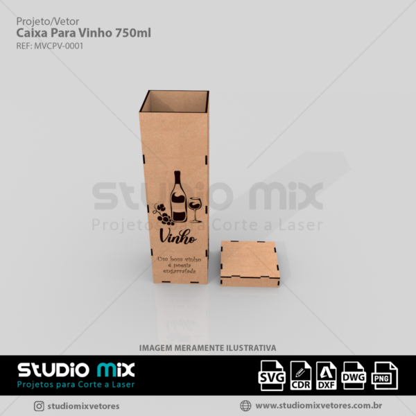 caixa para vinho, caixa para vinho em mdf, projeto para corte a laser. vetor cnc