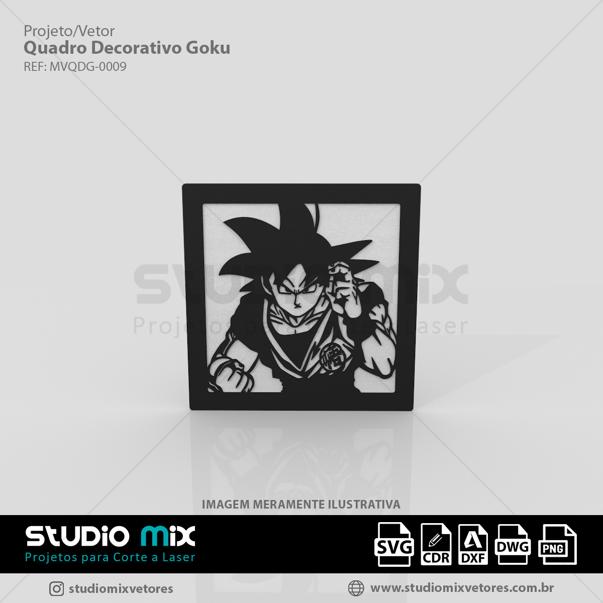 Quadro Decorativo Desenho Dragon Ball Z Goku Ambientes