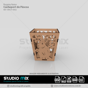 cachepot páscoa, páscoa, vetor cachepot de páscoa, cachepot em mdf, vetor para corte a laser, corel draw, vetor para corte a laser em mdf,